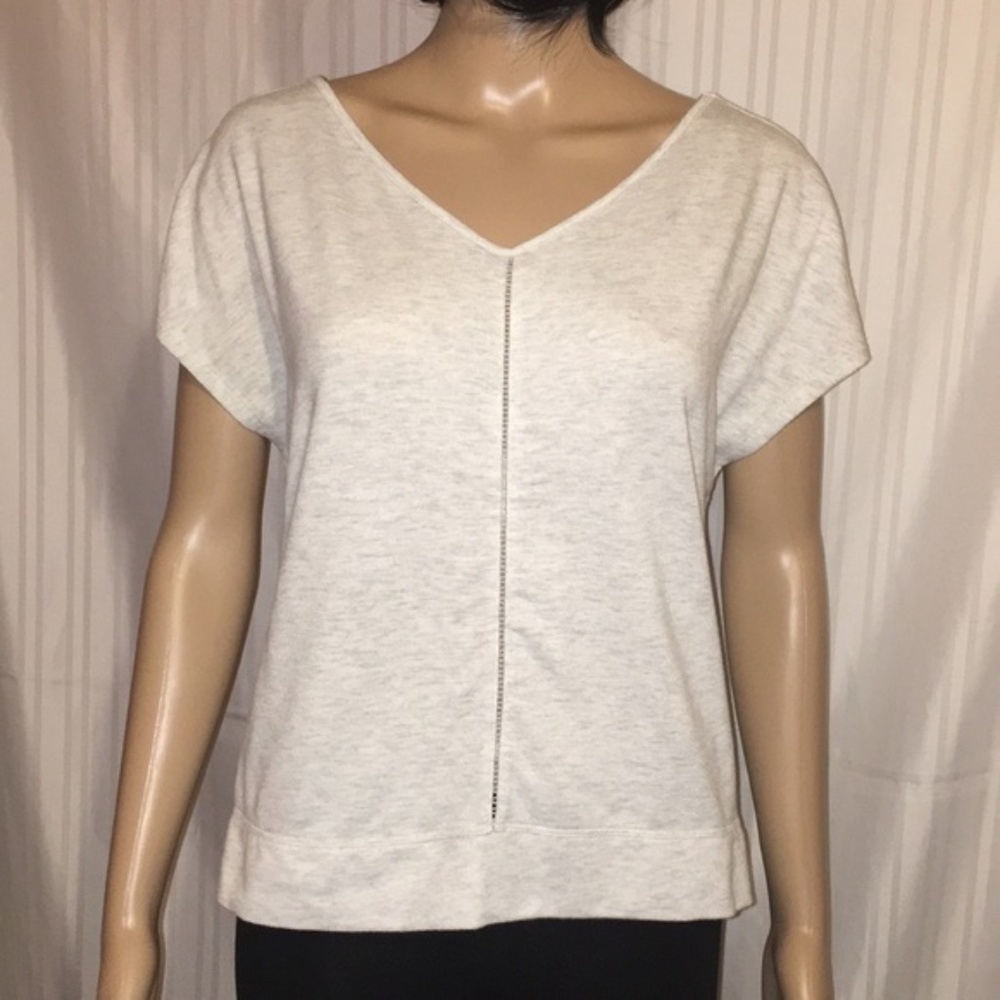 Victorias Secret Marled Gray V Neck Top